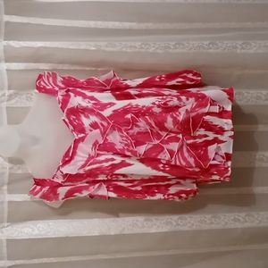 Hot in Hollywood XL long sleeve pink multi blouse